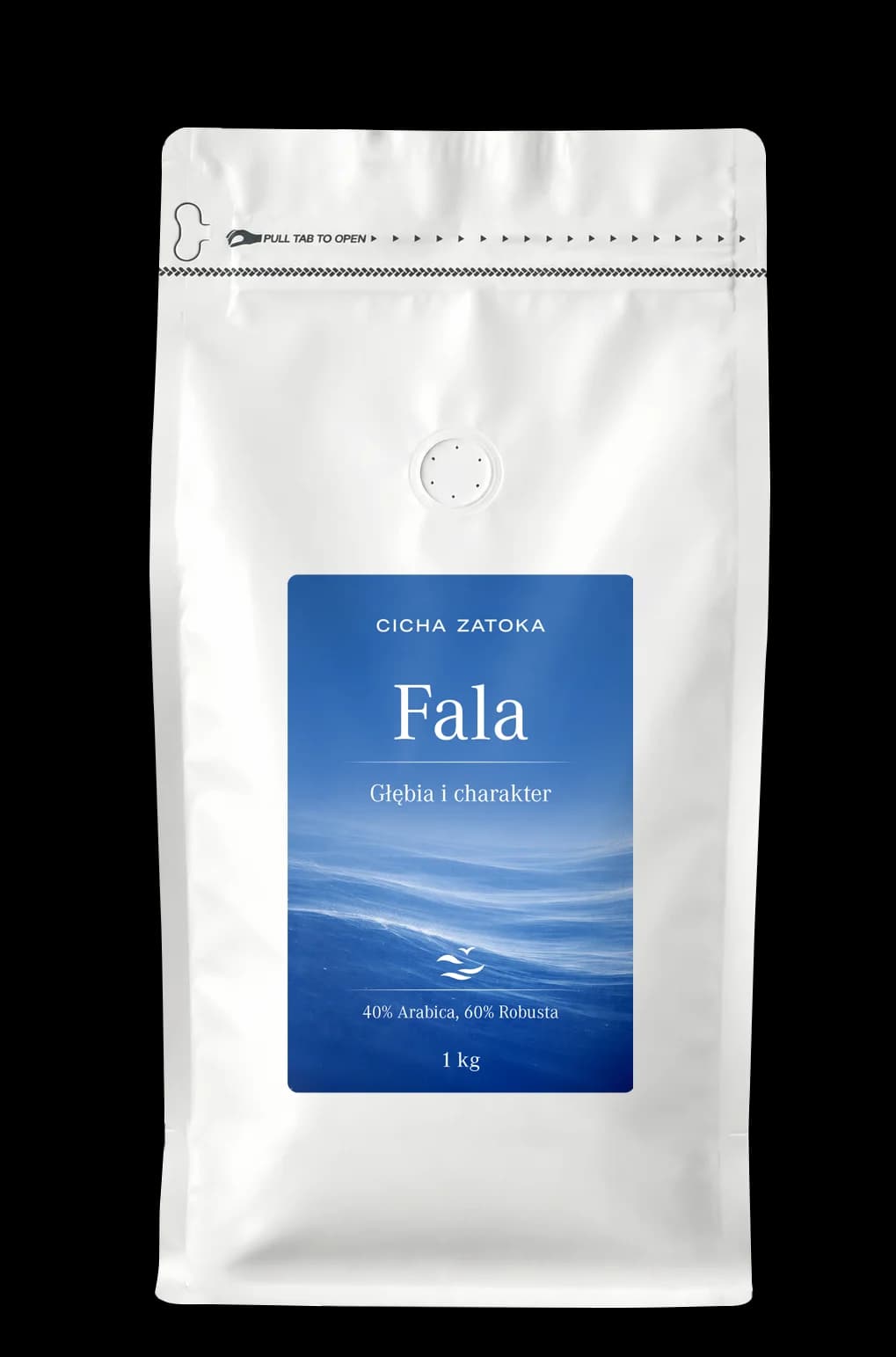 Opakowanie kawy Fala, 40% Arabica, 60% Robusta, 1 kg