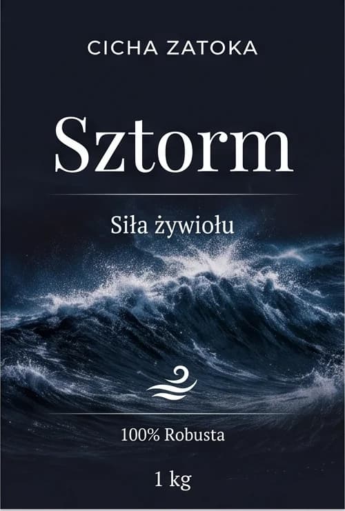 Etykieta kawy Sztorm